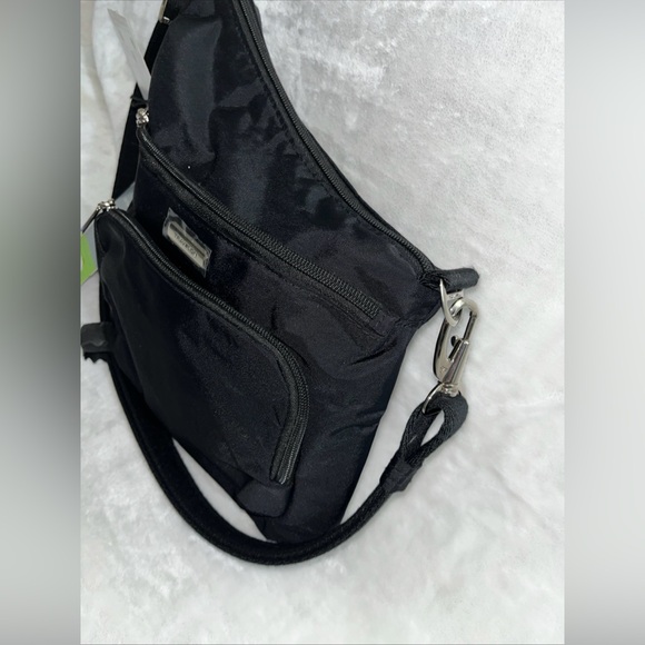 Travelon Anti-Theft Essentials North/South Asymmetric Crossbody Purse Black - Picture 8 of 13